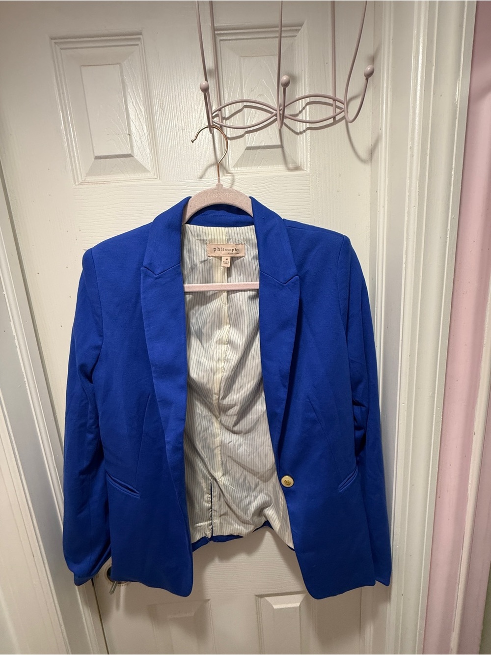 Philosophy Cobalt Blue Single-Button Blazer